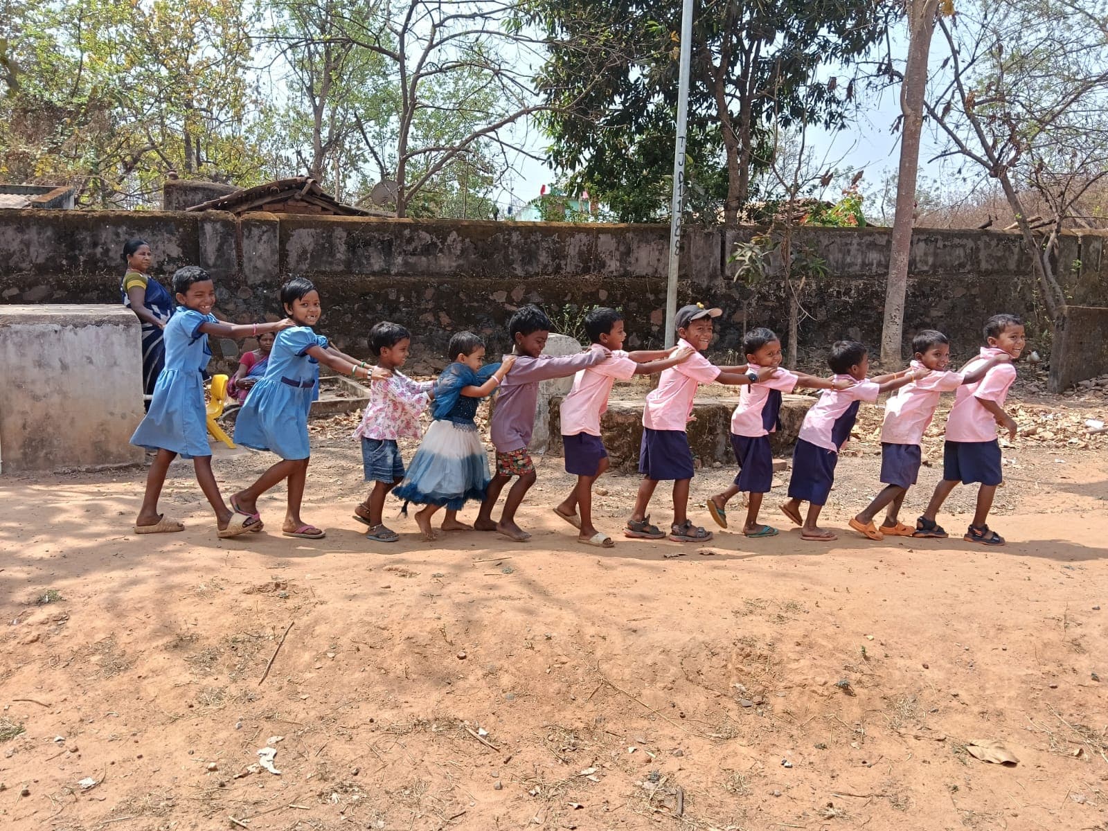 Children playing and learning together at an Anganwadi centre